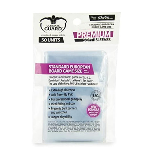 UGD Premium Sleeves Standard Euro (for 59x92mm) 50 sheets