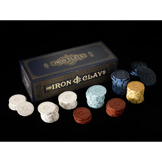 Iron Clays Poker Chip Style Coin Set - 100 Pieces